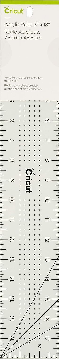Cricut Acrylic Ruler 3"X18"-Mint
