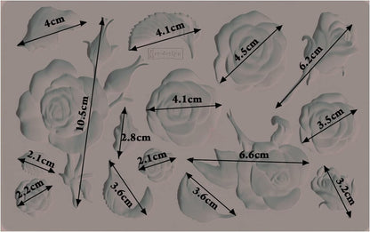 Redesign with Prima Redesign Furniture Decor Moulds® Fragrant Roses 5"x8",8Mm Thickness for Funiture Dresser, Chocolate,Cake,Candy,Backery,Soap,Polymer Clay, earthen Clay