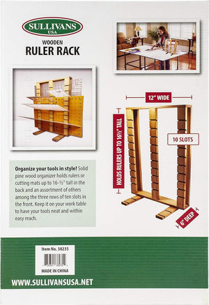 Sullivans Wooden Rack Rulers & Accessories, Brown