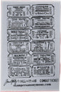 Tim Holtz Cling Rubber Stamp-Ticket