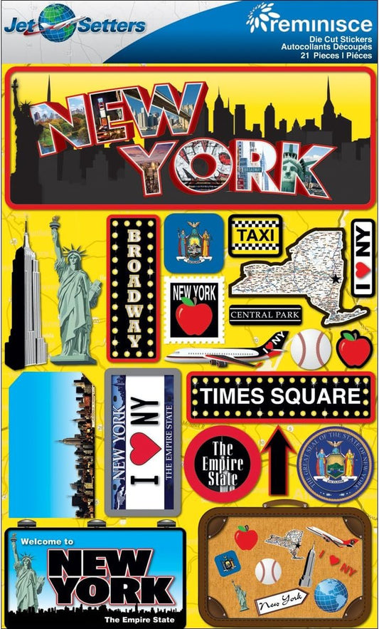Reminisce Jet Setters 2 3-Dimensional Sticker, New York