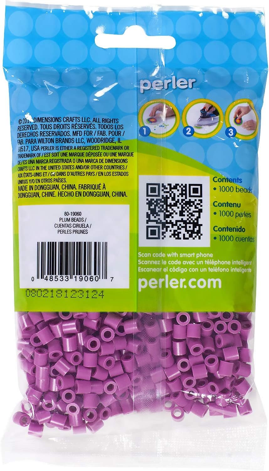 Perler 80-19060 Beads Fuse Beads for Crafts, 1000pcs, Plum Purple