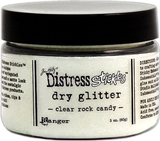 Ranger Tim Holtz Distress Stickles Dry Glitter, 3-Ounce, Clear Rock Candy