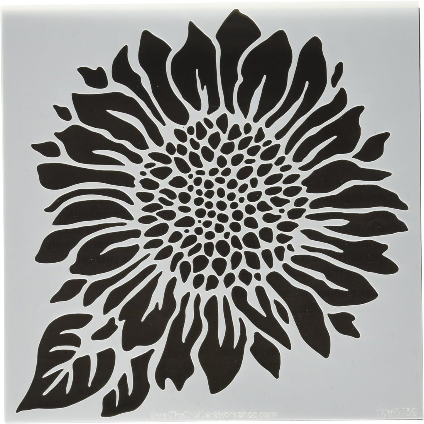 Crafters Workshop TCW6X6-575 Joyful Sunflower Template, 6 by 6"
