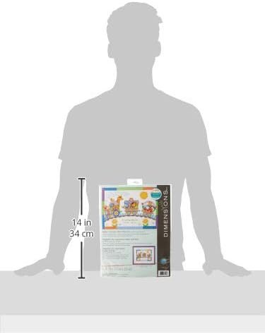 Dimensions Counted Cross Stitch Kit Baby Express Birth Record Personalized Baby Gift, 14 Count White Aida, 12" x 9"