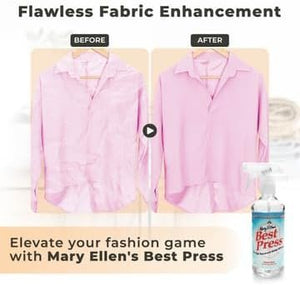 Mary Ellen's Best Press - Anti-Wrinkle Spray Starch for Ironing And Lilazoo's Household and Laundry Brush - Stain Remover Soft Bristle Scrub Brush for Shoes, Dishes, Bathrooms, Kitchens, Home Cleaning