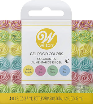 Wilton Gel Food Color Set, Primary, 0.3 Fl Oz, Pack of 4