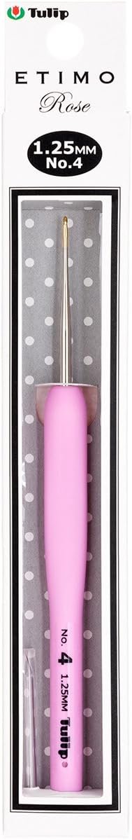 Tulip Needle Company TEL-04E Etimo Rose Steel Crochet Hook-Size 4/1.25mm