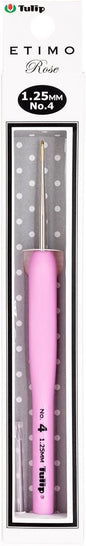 Tulip Needle Company TEL-04E Etimo Rose Steel Crochet Hook-Size 4/1.25mm