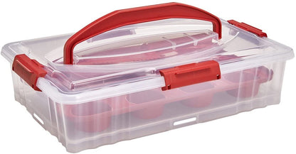 Buddeez 19202R Cake and Cupcake Carrier, 1 Count (Pack of 1), Red