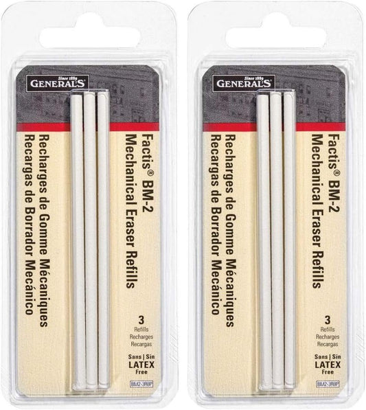 Factis Pen Style Mechanical Eraser Refills 3/Pkg-