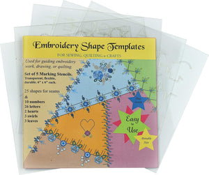 CREATIVE IMPRESSIONS EMBROIDERY TEMPLATES 5/PKG