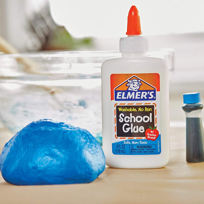 Elmers Liquid School Glue, Slime Glue & Craft Glue | Washable, 4 Ounces Each, 12 Count, Great for Making Slime
