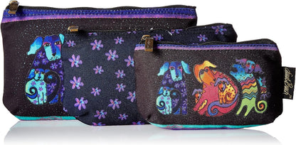 Laurel Burch 277986 Cosmetic Bags 3/Pkg, Dogs & Doggies
