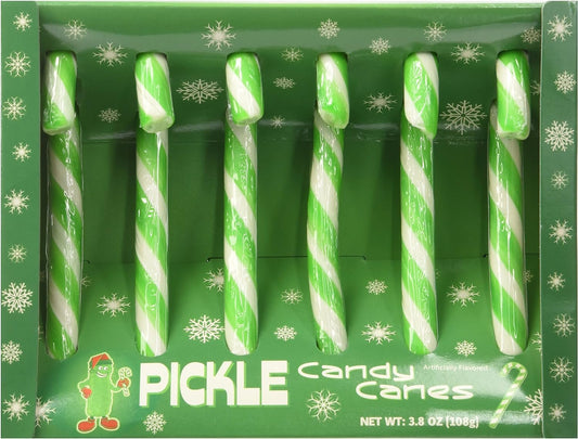 Fancy Pickle flavored Candy Canes, 3.8 OZ