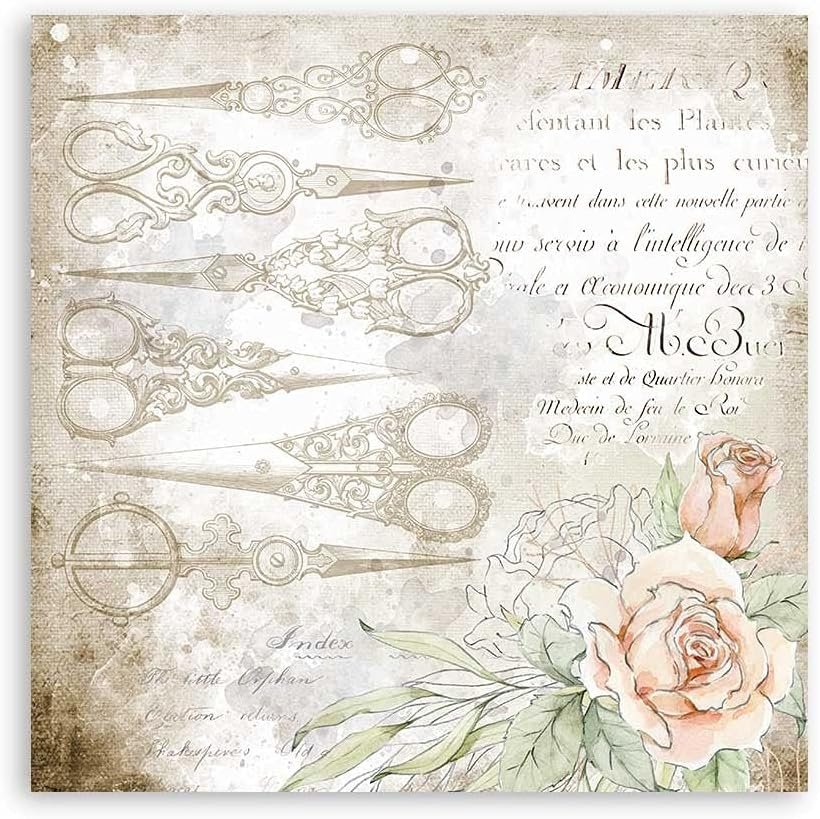 STAMPERIA INTERNATIONAL, KFT Stamperia-Scrapbooking Pad-Romantic Threads, 12 x 12 inches, Multicoloured
