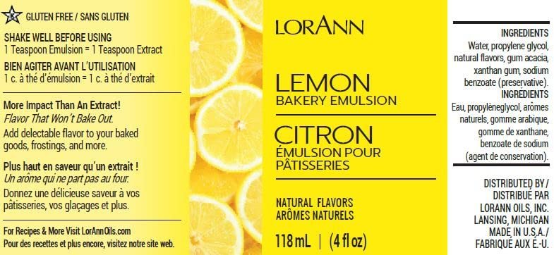 Lorann Oils Cream Cheese, Lemon, Strawberry Bakery Emulsion: Triple Flavor Blend, Ideal for Enhancing Complex Flavors in Baked Goods, Gluten-Free, Keto-Friendly, Flavor Blend Essential