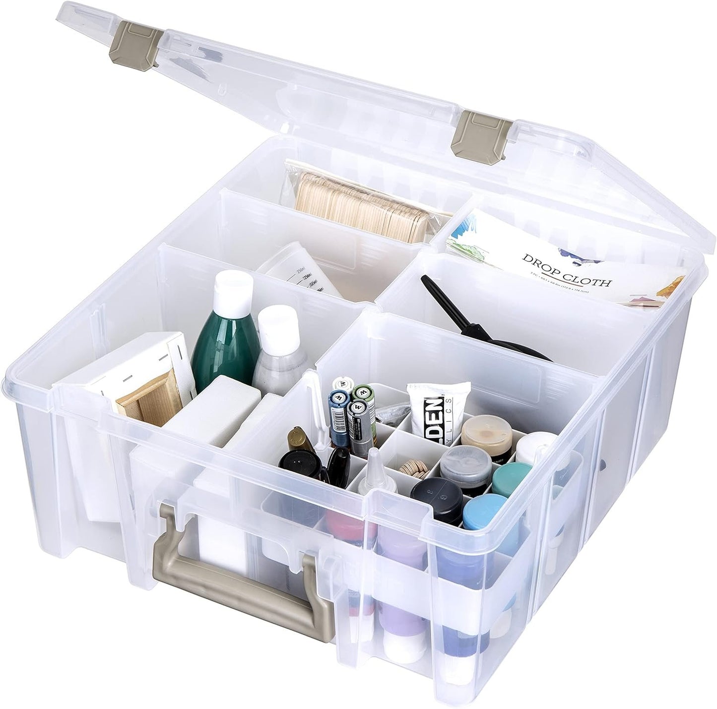 ArtBin Satchel DBLDP TRANSLUCNT, 15.25"X14"X6.25" Translucent