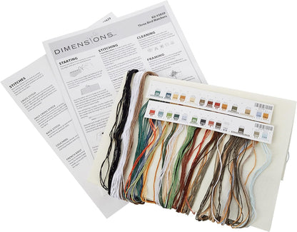 Dimensions 'Wintry Wolf' Stamped Cross Stitch Kit, 9'' W x 14'' H Gray