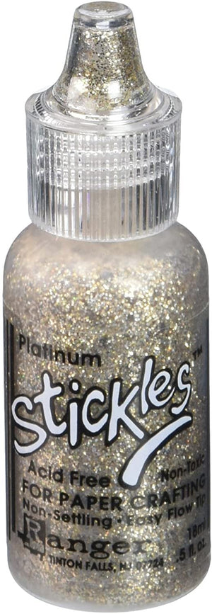 Ranger Stickles Glitter Glue 1/2-Ounce, Platinum