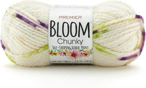 Premier Yarns Bloom Chunky Yarn, Self-Patterning Yarn for Crocheting and Knitting, Gerbera, 3.5 oz, 109 Yards