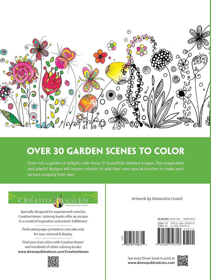 Creative Haven Whimsical Gardens Coloring Book (Adult Coloring Books: Flowers & Plants)