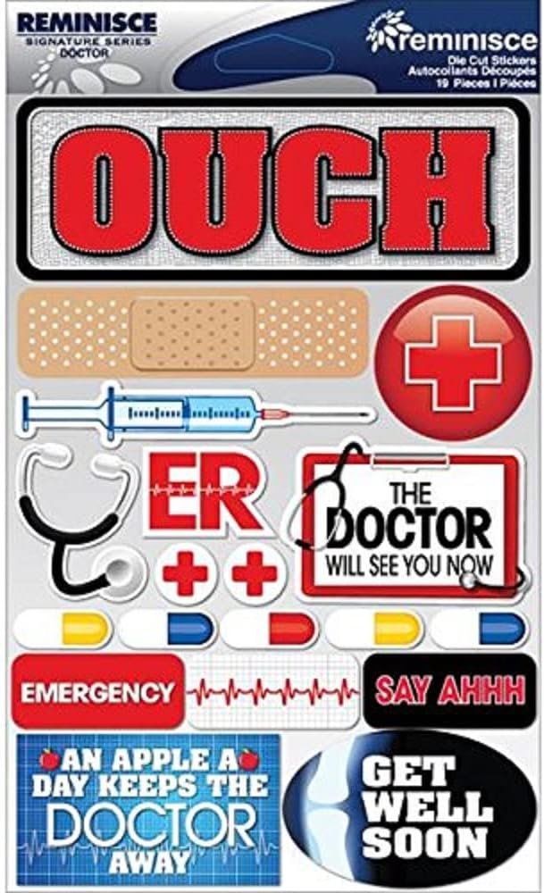 Reminisce RSD-2-221 Signature Dimensional Stickers Sheet, 4.5 by 6-Inch, Doctor