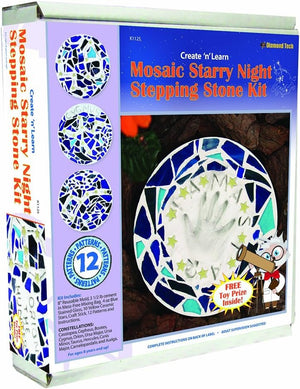 Diamond Tech Create N Learn Mosaic Stepping Stone Kit, Starry Night