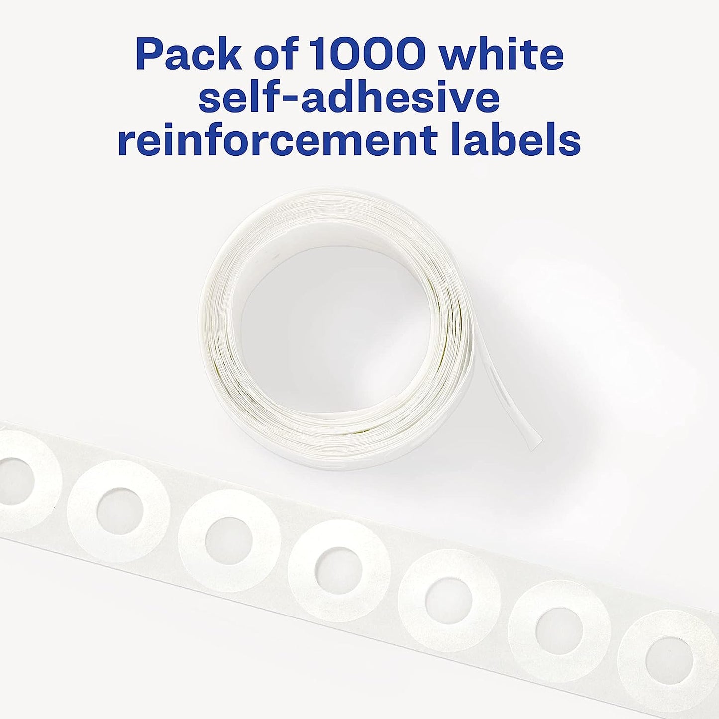 Avery Hole Reinforcements, White, 1000/Pack, PK - AVE05720