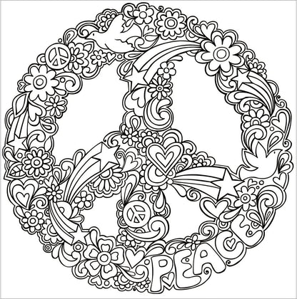 Design Works Crafts 4010 Peace 10" x 10" Zenbroidery Kit, Multicolor