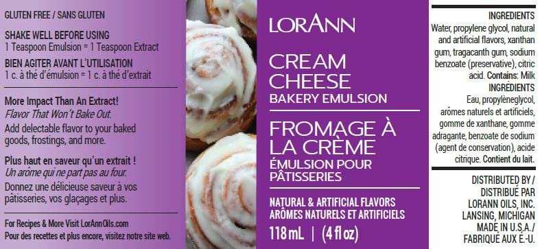 Lorann Oils Cream Cheese, Lemon, Strawberry Bakery Emulsion: Triple Flavor Blend, Ideal for Enhancing Complex Flavors in Baked Goods, Gluten-Free, Keto-Friendly, Flavor Blend Essential