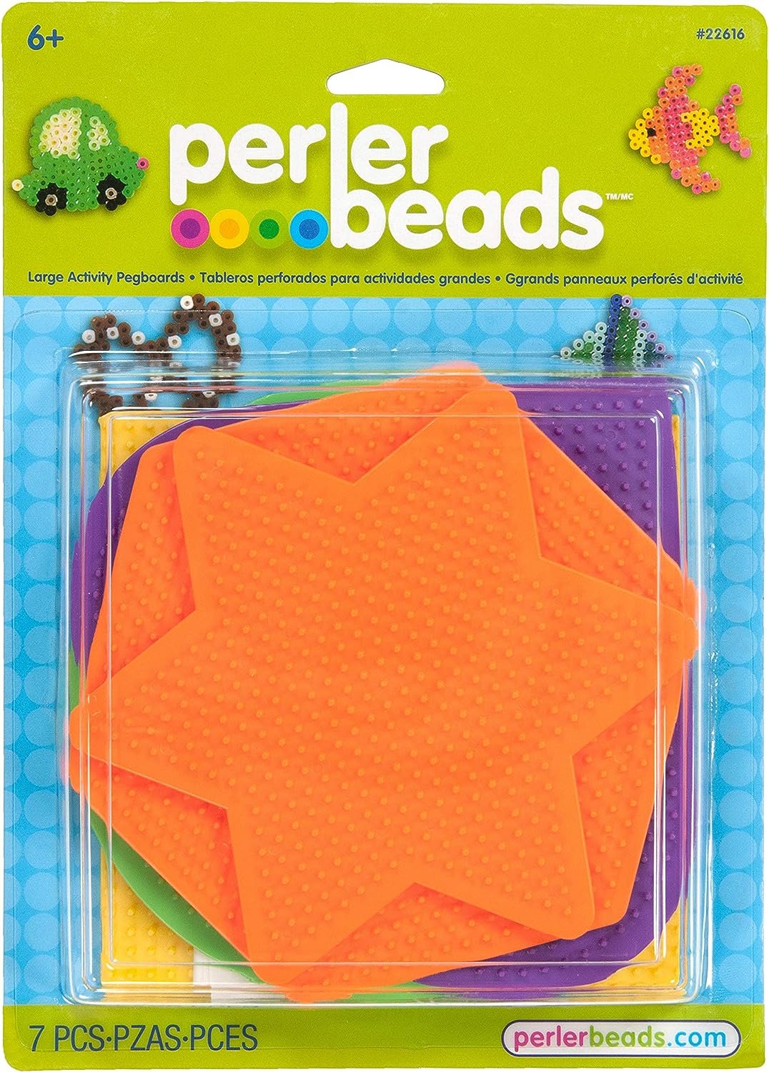 Perler Beads Assorted Pegboard Set Arts and Crafts for Children, 5 pcs