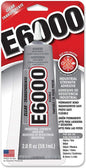 E-6000 Adhesive Metal, Glass, Fiberglass Masonry And Concrete Clear Carded 2 Oz