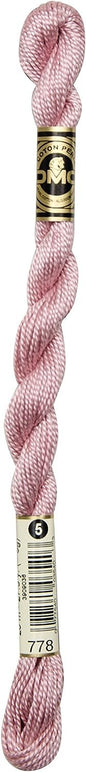DMC 115 5-778 Pearl Cotton Thread, Very Light Antique Mauve, Size 5