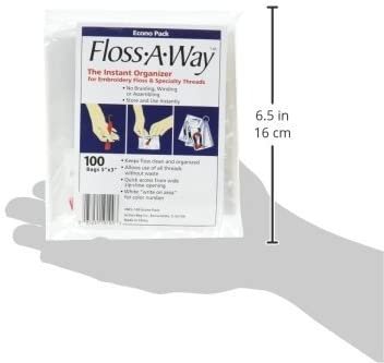 Action Bag Floss A Way Organizer 3 inch x 5 inch 100 Pack FL100 (2-Pack)