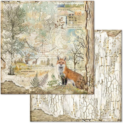 STAMPERIA INTERNATIONAL, KFT PAPER PAD 12X12 10PK FOREST, 30.5 x 30.5 (12" x 12"), Multicoloured