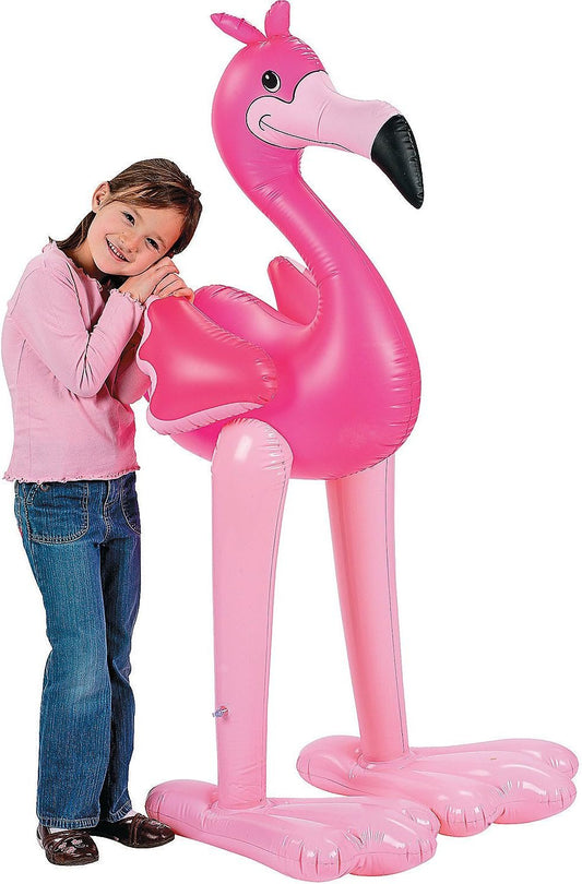 Inflatable Pink Flamingo - Big Size, Blow Up Over 4 Feet Tall - Pool, Luau and Tropical Party Decor