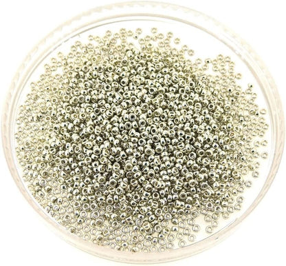 Round Rocaille's Seed Beads Size 15/0 8.2g Duracoat Galvanized Silver 15-4201