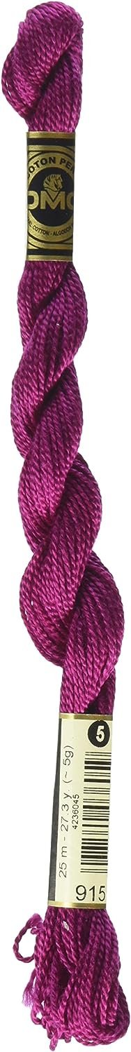 DMC 115 5-915 Pearl Cotton Thread, Dark Plum, Size 5