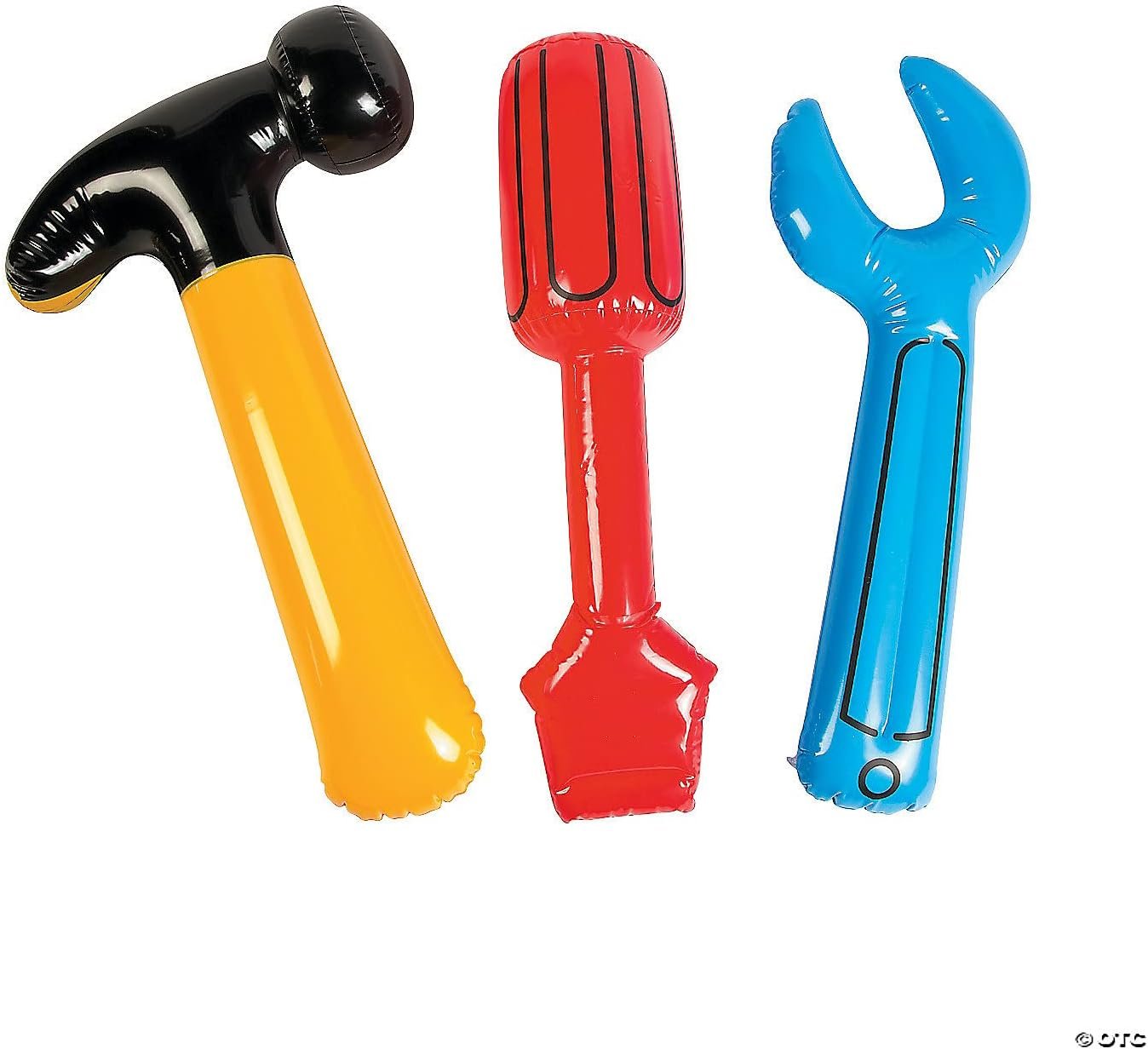 Fun Express Hammer, Screw Driver, and Wrench Inflatable Tool Set- Great for a Construction Party