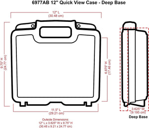 ArtBin 6977AB 12 inch Quick View Deep Base Carrying Case, Portable Art & Craft Organizer with Handle, [1] Plastic Storage Case, Translucent