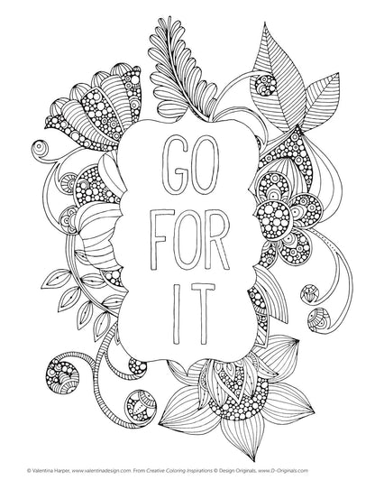 Creative Coloring Inspirations: Art Activity Pages to Relax and Enjoy! (Design Originals) 30 Motivating & Creative Art Activities on High-Quality, Extra-Thick Perforated Pages that Won't Bleed Through