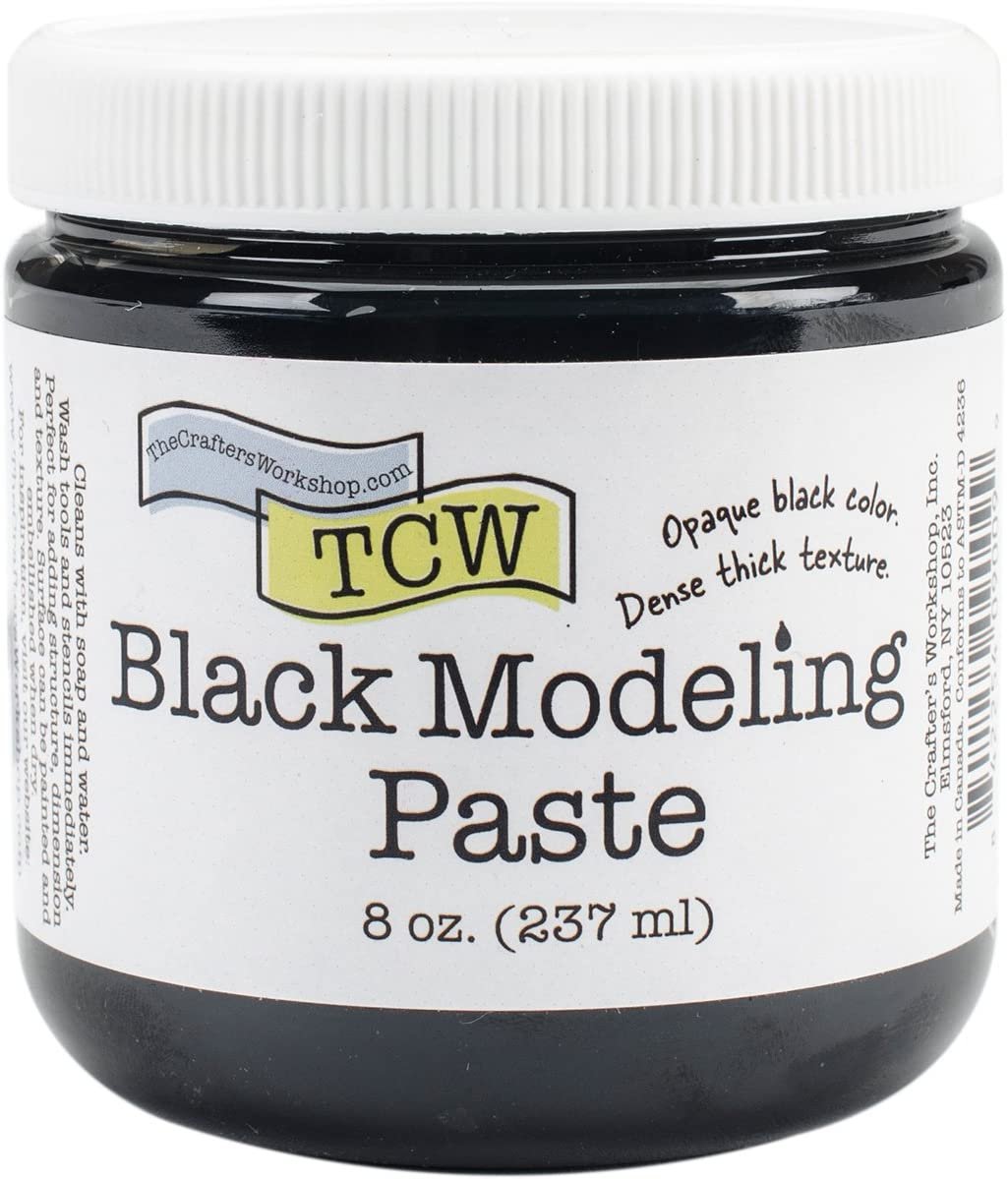 CRAFTERS WORKSHOP TCW9009 Modeling Paste 8oz-Black, 7.11 x 7.36 x 7.87 cm