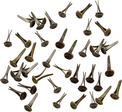 Metal Mini Fasteners by Tim Holtz Idea-ology, 99 per Pack, 1/4 Inch, Antique Finishes, TH92790