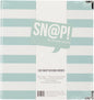 Simple Stories Snatp! Robins Egg Striped Designer Binder, 6" x 8",Blue