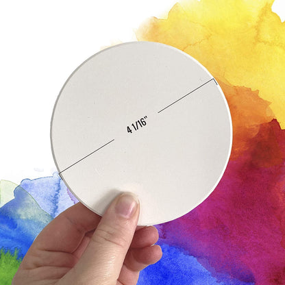 PIXISS Round Ceramic Coasters with Cork Backing - 50