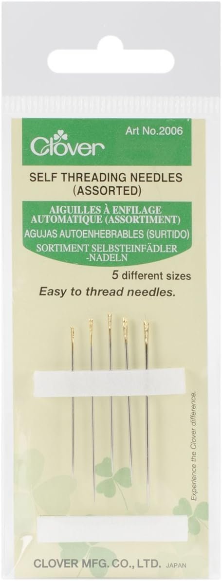 Clover Self-Threading Needles, Assorted (2 Pack)