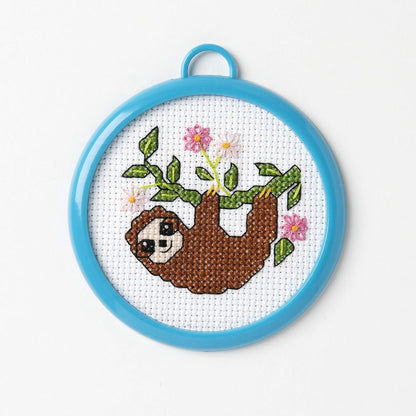 Bucilla 47892E My 1st Stitch Counted Cross Stitch Kit, 3", Sloth