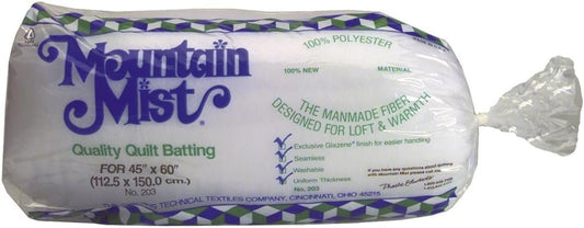 Mountain Mist Polyester Quilt Batting, Crib Size 45"X60"