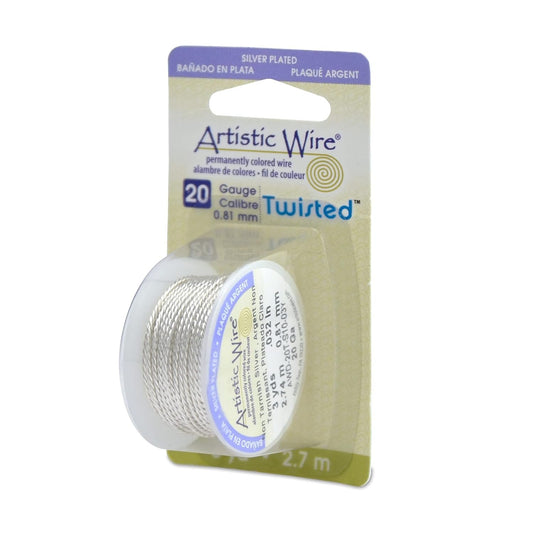 Artist Wire Twisted - 18 20 22 24 Gauge Textured Tarnish Resistant Colored Copper Wire for Jewelry Making, Wire Wrapping Rings, Bracelet and Necklace